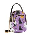 thumbnail image 7 of FORMRS Crossbody Bag for Women Quilted Travel Shoulder Cell Phone Purse with Chain Strap Handbag, Purple Halloween Pattern, 7 of 7
