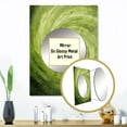 thumbnail image 3 of Designart "Spiral Of The Green Orbit" Abstract Spirals Mirror Wall Decor - Modern Green Abstract Dining Room Wall Mirror Art - 32" x 24" Inch, 3 of 5
