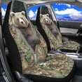thumbnail image 2 of XYZCANDO Bear Car Front Seat Covers 2 Pcs Nonslip Camo Forest Car Seat Covers Front Seats Only Easy to Install and Clean Cars Accessories Universal Fit for Most Cars,SUVs,Sedans, 2 of 7