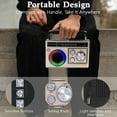 thumbnail image 5 of AM FM SW Radio Portable with Bluetooth Speaker, Illumination, USB TF Card Playing, Solar/USB-C Rechargeable Radios, Colorful Light, Transistor Radios Portable Emergency, Bluetooth Radio, 5 of 7