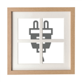 thumbnail image 1 of Cable de carga enchufe patron negro Pantalla de escritorio de pared de marco 4 aperturas, 1 of 4