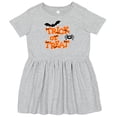 thumbnail image 3 of Inktastic Halloween Trick-or-treat with Spider and Bats Girls Toddler Dress, 3 of 5