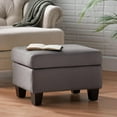thumbnail image 2 of Christopher Knight Home Rosella Fabric Ottoman, Ash Grey, 2 of 14
