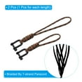 thumbnail image 3 of Wrist Lanyard with D Ring Screw in Shackle Badge Cord Keychain U Shape Metal Clasp, Camouflage Yellow 2 Pack, 3 of 5