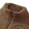 thumbnail image 3 of KAUOD Girls Fuzzy Mock Neck Vest Zip up Winter Fleece Sleeveless Coats Front Zipper Pockets Plush Outwear Vest Padded Warm, 3 of 6