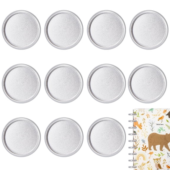 11Pcs Aluminium Alloy Binding Discs 1.1inch Flat Round Discbound Metal Expansion Discs for DIY Planner Discbound Notebook Artwork Platinum