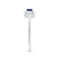 thumbnail image 3 of ANGARA Natural Cushion Blue Sapphire Ring with Diamond Halo in 14K White Gold for Women (Size-4mm) | September Birthstone, Birthday, Anniversary, Jewelry Gift for Women | Natural Blue Sapphire Ring, 3 of 9