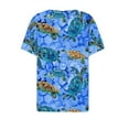 thumbnail image 4 of Tnhcen Women's Summer Turtle Print Henley Button Front Loose Fit Top - Plus Size S-3XL Casual Essential, Relaxed Summer Shirt, 4 of 5
