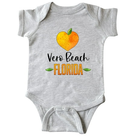 

Inktastic Vero Beach Florida Orange in Heart Gift Baby Boy or Baby Girl Bodysuit