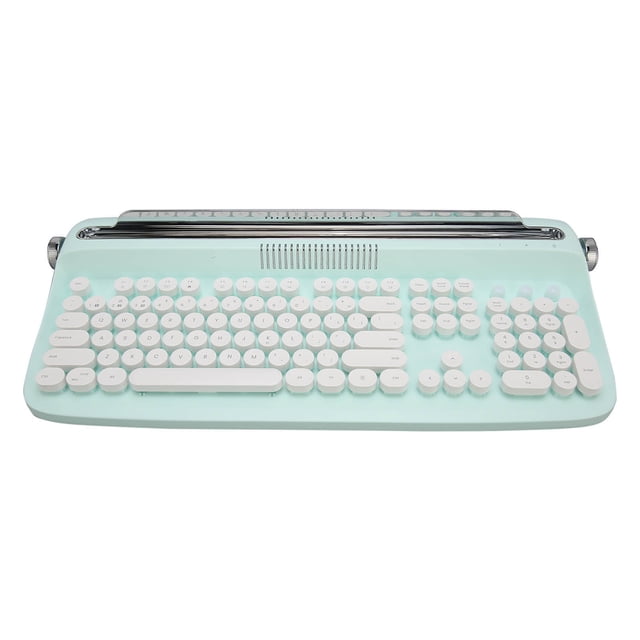 Typewriter Keyboard, 104 Keys Retro Style BT Keyboard with Large Slot Design, Portable Keyboard for Smart Phone Laptop