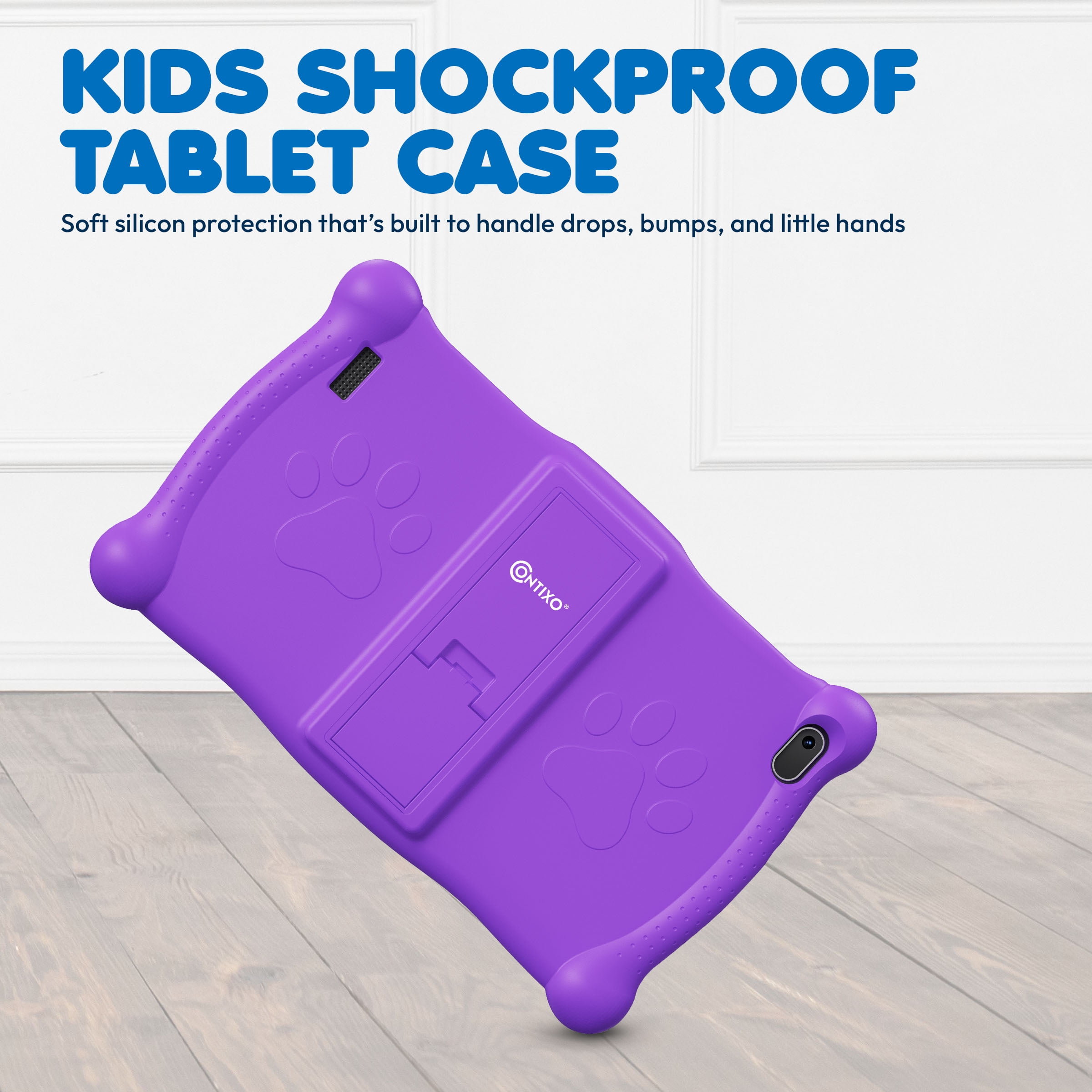 Contixo 7-Inch Kids Tablets, Educational Android Tablet with Stylus and Kickstand Case, 32GB, Ages 3-12, Purple