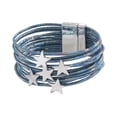 thumbnail image 1 of Pulsera rígida para niña, de aleación, , , ideal para fiestas y como accesorio versátil. Azul multicolor, 1 of 8