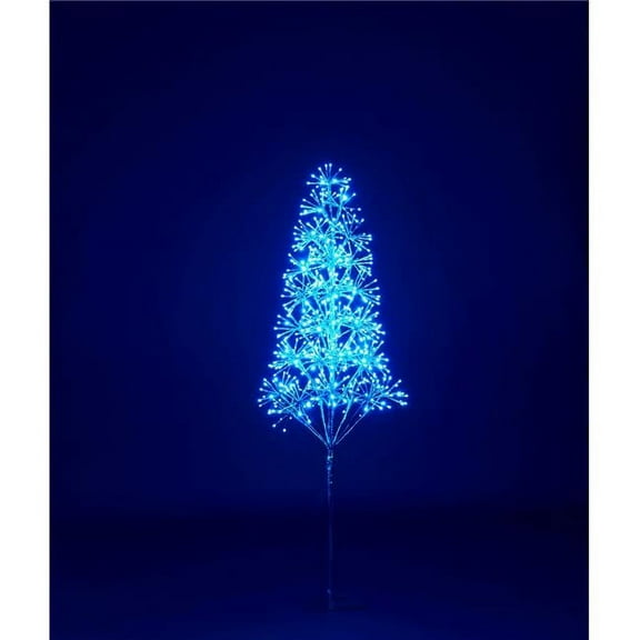 Queens of Christmas LED-TR3D05-LBL 5 ft. Blue Starburst LED Tree