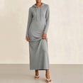 thumbnail image 4 of Dvprdro Hooded Sweatshirt Dress for Women Long Sleeve Loose A Line Maxi Summer, 4 of 6