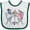 White and Green, variant on Inktastic Colorful French Poodles with Tea Boys or Girls Baby Bib