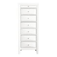 thumbnail image 3 of Maklaine Contemporary Engineered Wood 7 Drawer Lingerie Chest in White, 3 of 7
