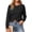 Black, variant on Womens Long Sleeve T Shirts Fashion Front Crossover Casual Blouses Comfy Crewneck Solid Fall Clothes Going Out Tops Red L