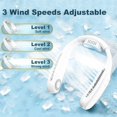 thumbnail image 4 of CNV Portable Bladeless Neck Fan with Cooling Chip, Wearable Air Conditioner Fan Quiet Hands-Free Personal Fan 4000mAh Rechargeable Small Cooling Fan, Fast Cool Down 50℉-60℉, 4 of 4