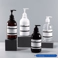 thumbnail image 5 of Botella de loción de hombro redondo de plástico PET de 300 ml/500 ml, botella de champú, materiales de embalaje de cosméticos embotellados, 5 of 5