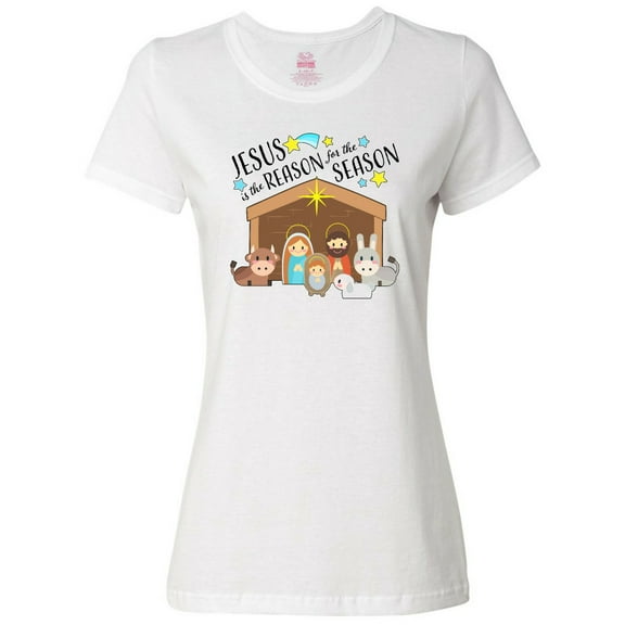 Inktastic Jesus is the Reason for the Season Christmas Nativity Women's T-Shirt