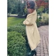 thumbnail image 3 of Women's Oversized Slouchy Knit Chunky Open Front Sweater Coat, 3 of 6