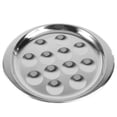 thumbnail image 3 of LOLIPPYY Plat à Escargots en Acier Inoxydable avec Assiette Séparée pour Rangement Argent 1 Pce, 3 of 7