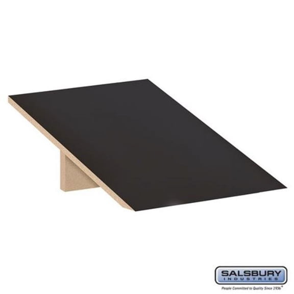 Salsbury Industries  Sloping Hood for Designer Wood Locker, Black - 18 x 21 x 1 in.