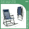 thumbnail image 4 of Costway Patio Camping Rocking Chair Folding Rocker Footrest Lightweight Outdoor Navy, 4 of 8