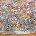 thumbnail image 3 of SAFAVIEH Crystal Payton Oriental Area Rug, Light Blue/Orange, 7' x 7' Round, 3 of 7
