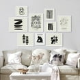 thumbnail image 5 of PixonSign Framed Canvas Print Wall Art Set - Black & White Matisse Drawing Poster Modern Art - Variety Geometric Collage Gallery Set of 9 Abstract Illustrations Wall Décor for Home - White, 5 of 5
