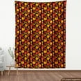 thumbnail image 3 of Ambesonne Abstract Fabric by the Yard Upholstery, Circles Funky 70's Motifs, 5 Yards, Vermilion Earth Yellow, 3 of 4