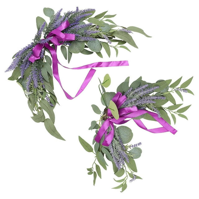 Fake Lavender Arch Flower for Decoration 2Pcs Artificial Wedding Props