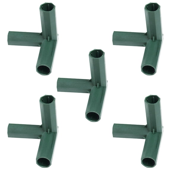 5Pc Plastic Connectors For Greenhouse 3 Way 4 Way And 5 Way Joints With Sturdy Support Poles & Gardening Accessory Kit Protective Cover Home Decor