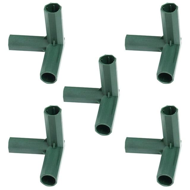 5PC Plastic Connectors Set for Greenhouse, 3-Way, 4-Way, 5-Way Joints with Support Poles, for Gardening