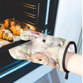 thumbnail image 5 of Spring Easter Bunny Oven Mitts and Pot Holders Set of 2, Watercolor Floral Cute Heat Resistant Oven Mitts Kitchen Oven Glove for Cooking, Baking, 5 of 6