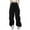 Black, variant on MIASHUI Womens Cargo Pants Casual Drawstring Baggy Joggers Trousers Streetwear,Green,XL