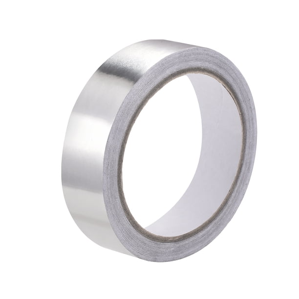 Uxcell Cinta de Aluminio de 0.78 pulgadas Alta Temperatura para HVAC, Sellado, Reparación de Conductos de Aire Frío y Caliente con Adhesivo de Un Solo Lado