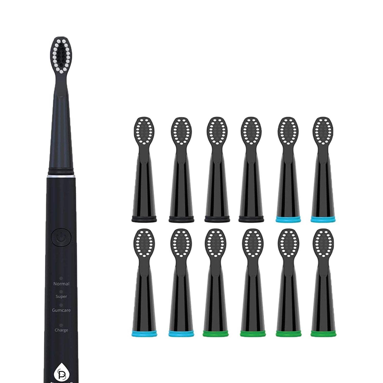 Electric Toothbrush, USB Rechargeable, with 12 Brush Heads