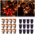 thumbnail image 6 of 12 Pack Halloween Light Up Skull Cups, LED Glowing Skull Black Plastic Tumblers, Spooky Lighted Drinking Cups for Halloween Party Supplies Table Decor, 6 of 6