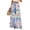 Blue, variant on Women’s Summer Loose Wide Leg Floral Print Pants Elastic Waist Drawstring Trousers with Pockets for Casual Daily Wear Black L