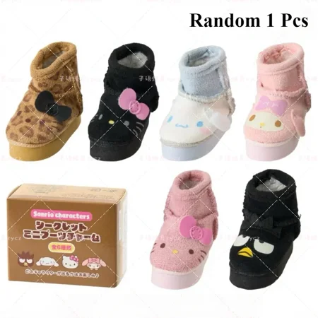 Sanrio Character Limited Edition Mini Winter Boots Blind Box Pendant Doll Toys Snow Shoes Hello Kitty Melody Cartoon Decor Toys