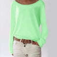 thumbnail image 3 of Blusa de Larga con Cuello y Hombros Descubiertos para Mujer Verde XXL, 3 of 5