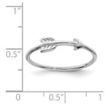 thumbnail image 4 of Sterling Silver Rhodium-plated Polished Arrow Ring, 4 of 6