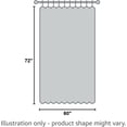 thumbnail image 3 of Fabric White Shower Curtain 60"W x 72"L (Pack of 1) Bathroom Decor, 3 of 8