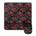 thumbnail image 2 of HELLHERO Red Rose Spider Web Black Sewing Machine Pad Premium Fabric Storage Bag Durable Travelling, 2 of 5