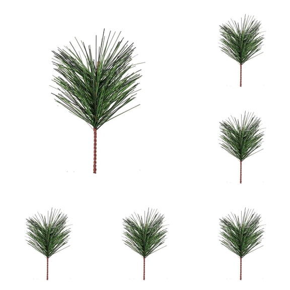Artificial Pine Needles Branches Bulk Christmas Decorations, Green Pine Picks Stems for DIY Holiday Garland Wreath Tree Wedding Party Decor, Realistic Greenery Desktop Tabletop Display Ornament