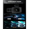 thumbnail image 4 of 3 Channel Dash Cam,Dash Camera for Cars, Dash Cam Front and Rear Inside,1080P Full HD 170 Deg Wide Angle Dashboard Camera with 64GB Card, 3-Inch IPS Screen,G-Sensor,Loop Recording,24h Parking Mode, 4 of 7