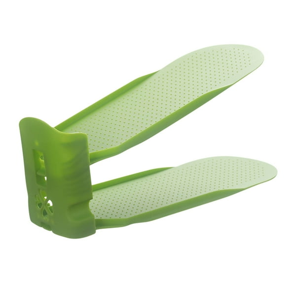 Xihbxyly Zapatero de Doble Capa, Diseño Compacto, Altura Ajustable, Material Abs y Pp Duradero, Organizador para El Hogar, Solución de Almacenamiento para Armario, Fácil de Limpiar, Diseño Desmontabl