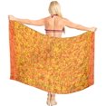 thumbnail image 2 of HAPPY BAY Women's Bikini Skirt Sarong Swimwear Swim Cover up Summer Wraps Swimsuit Beach Wrap Coverups for Women Beachwear One Size Tangerine, Leaves, 2 of 5