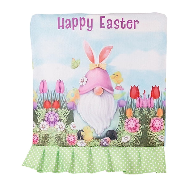 Funda trasera para silla de conejo de Pascua, funda protectora decorativa para silla de comedor, funda de asiento para apartamento, restaurante, boda Estilo B mayimx Cubierta del respaldo del asiento